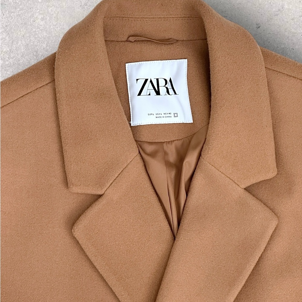 Zara Double Breasted Long Coat - Picture 2 of 6